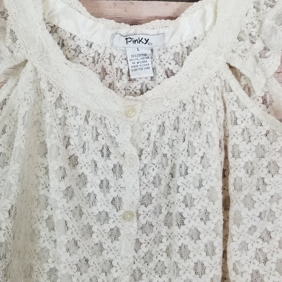 Pinky Lace Tank Top Size Large - Picture 6 of 7